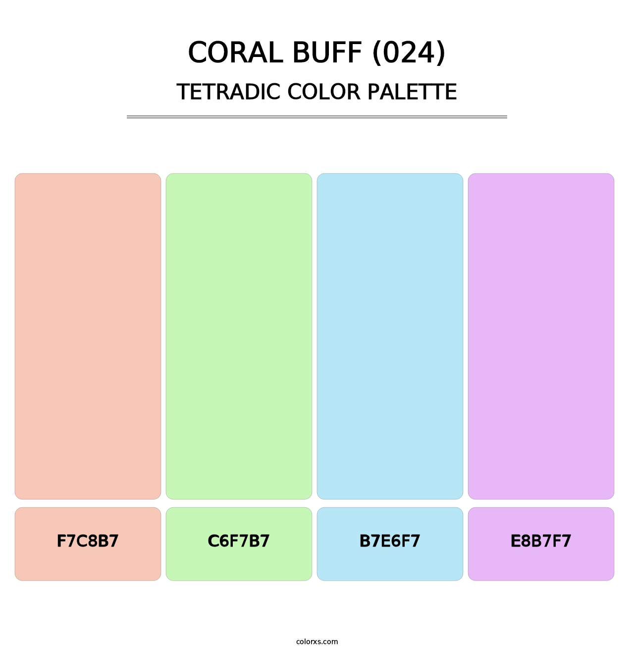 Coral Buff (024) - Tetradic Color Palette