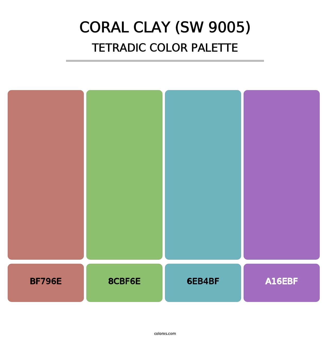 Coral Clay (SW 9005) - Tetradic Color Palette