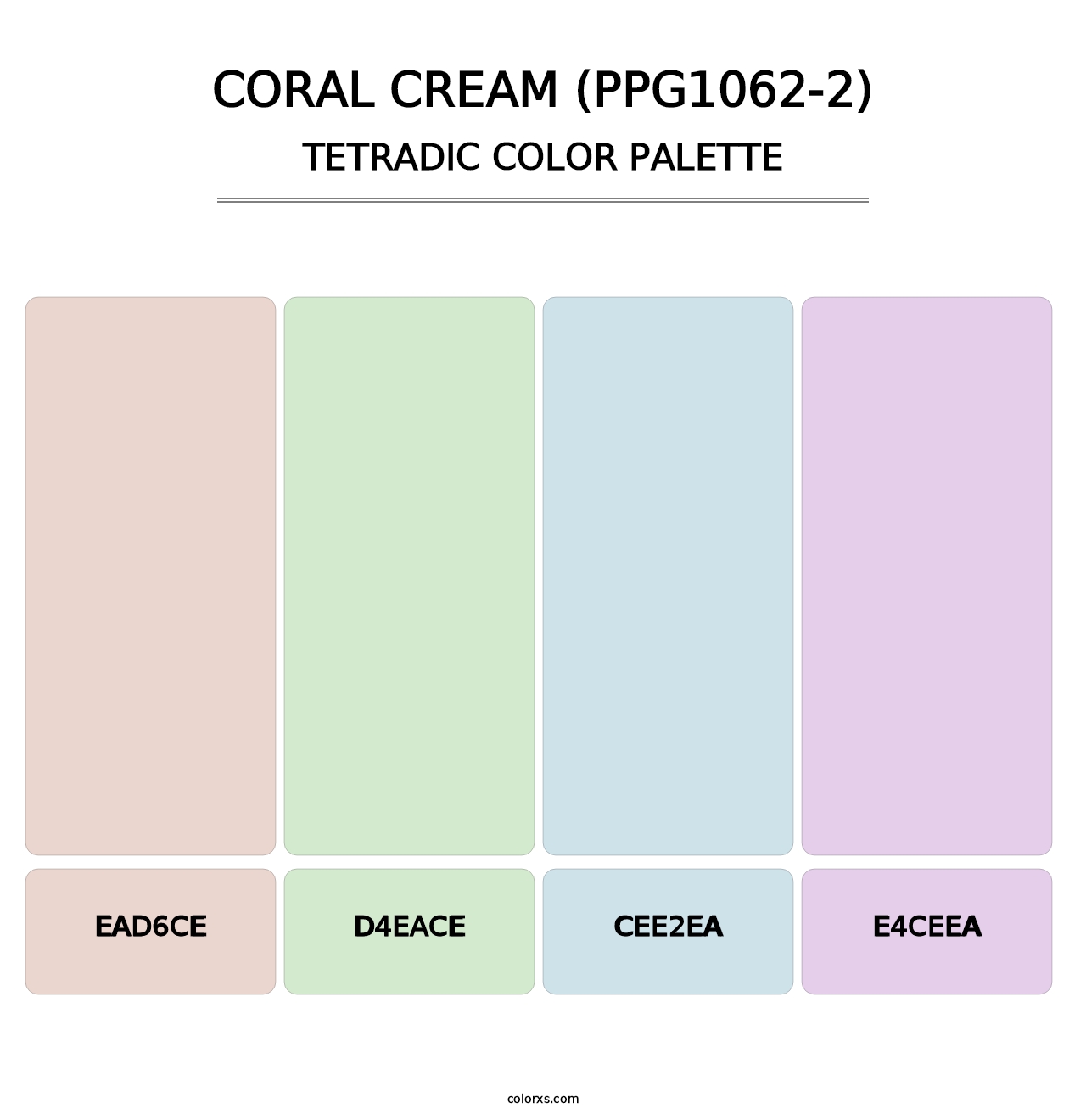 Coral Cream (PPG1062-2) - Tetradic Color Palette