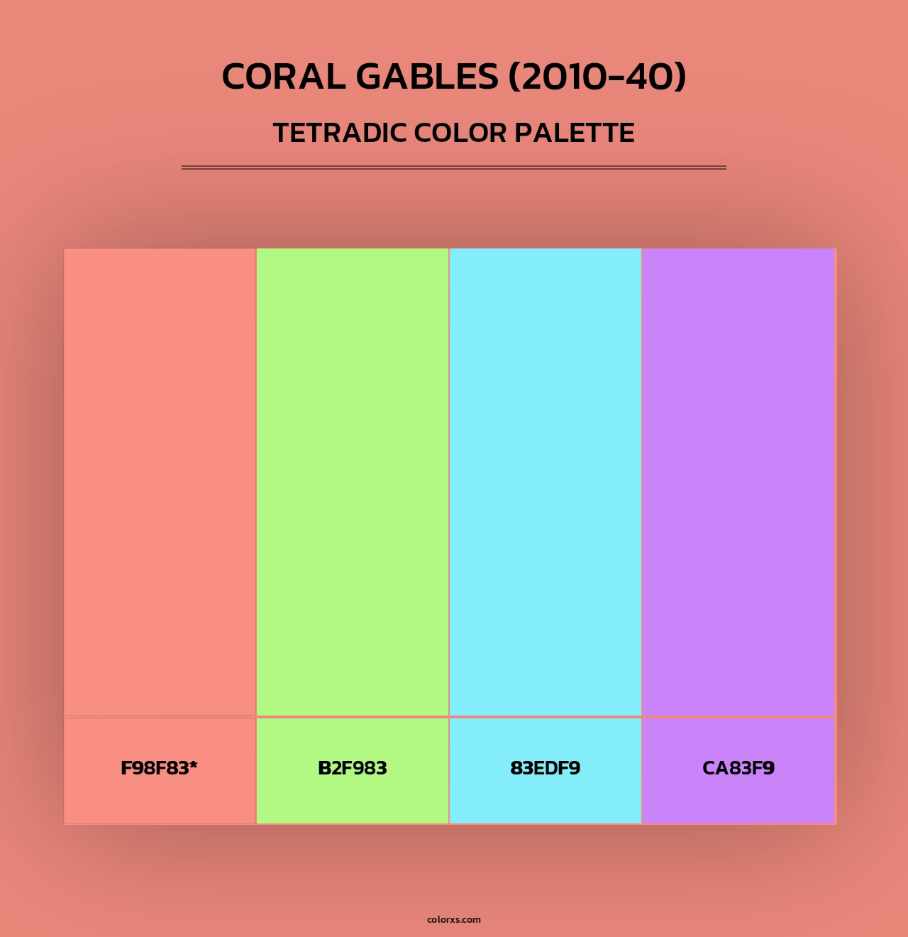 Coral Gables (2010-40) - Tetradic Color Palette