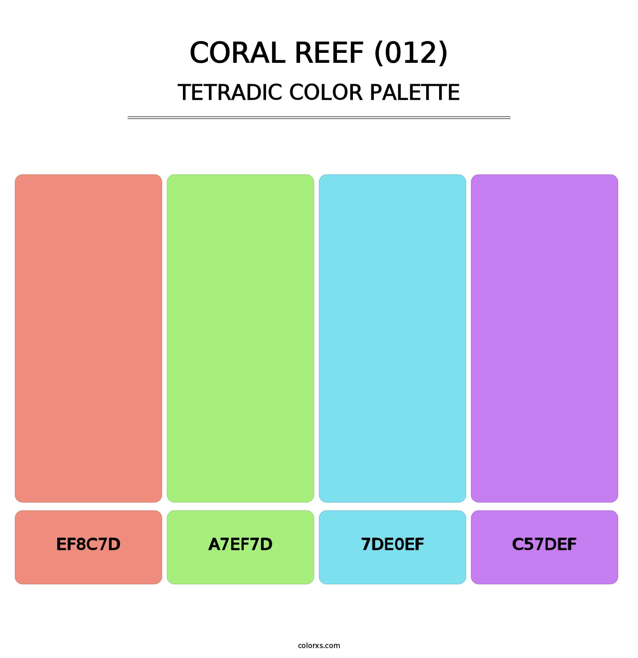 Coral Reef (012) - Tetradic Color Palette
