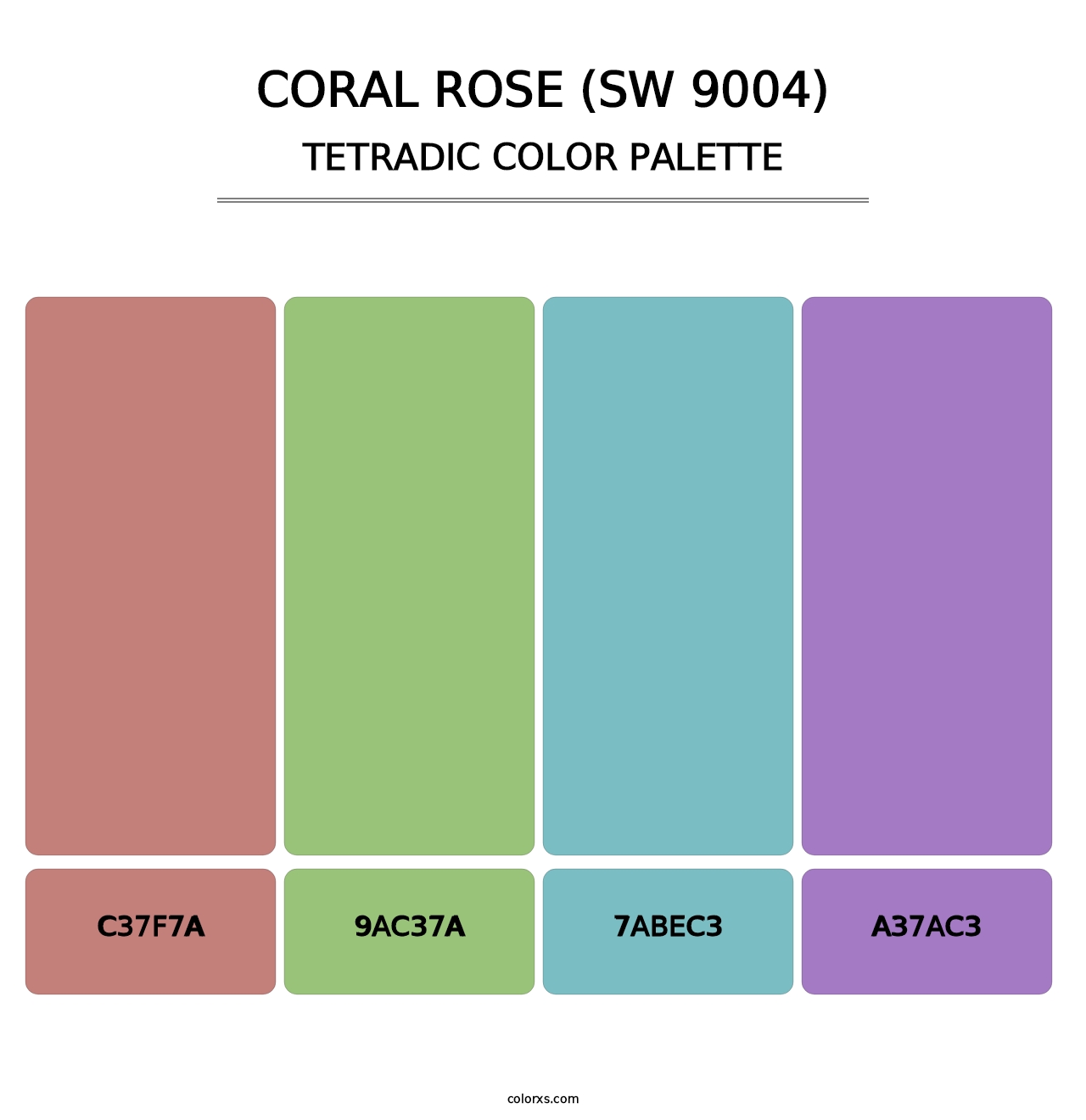 Coral Rose (SW 9004) - Tetradic Color Palette