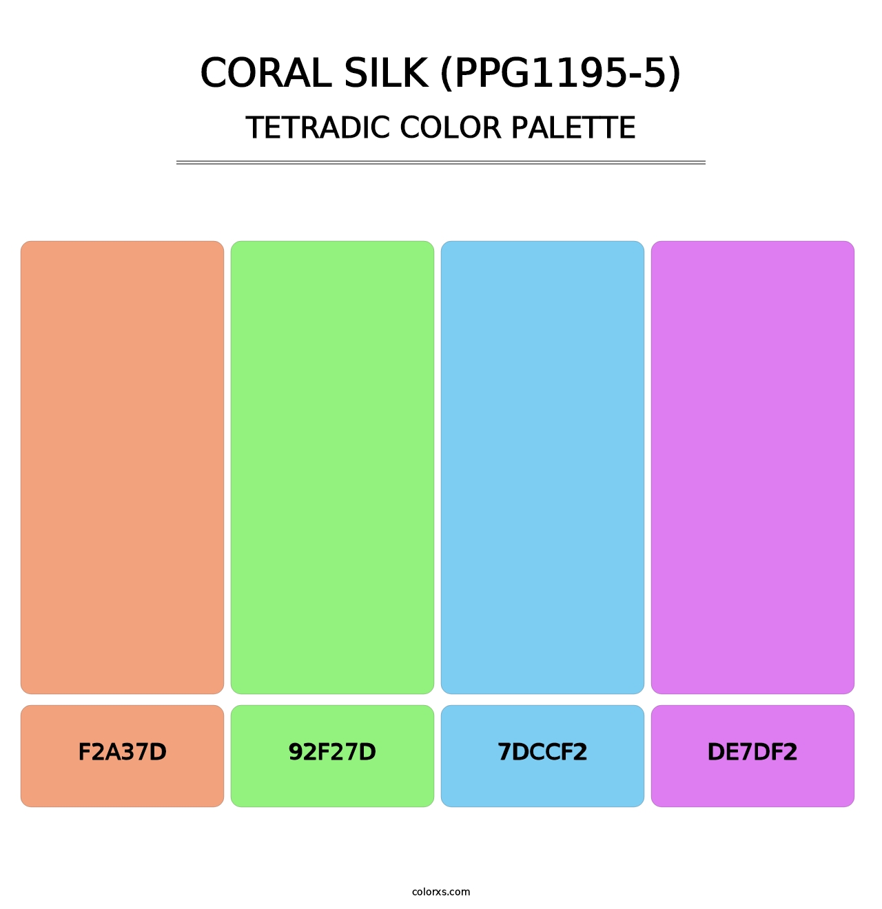Coral Silk (PPG1195-5) - Tetradic Color Palette