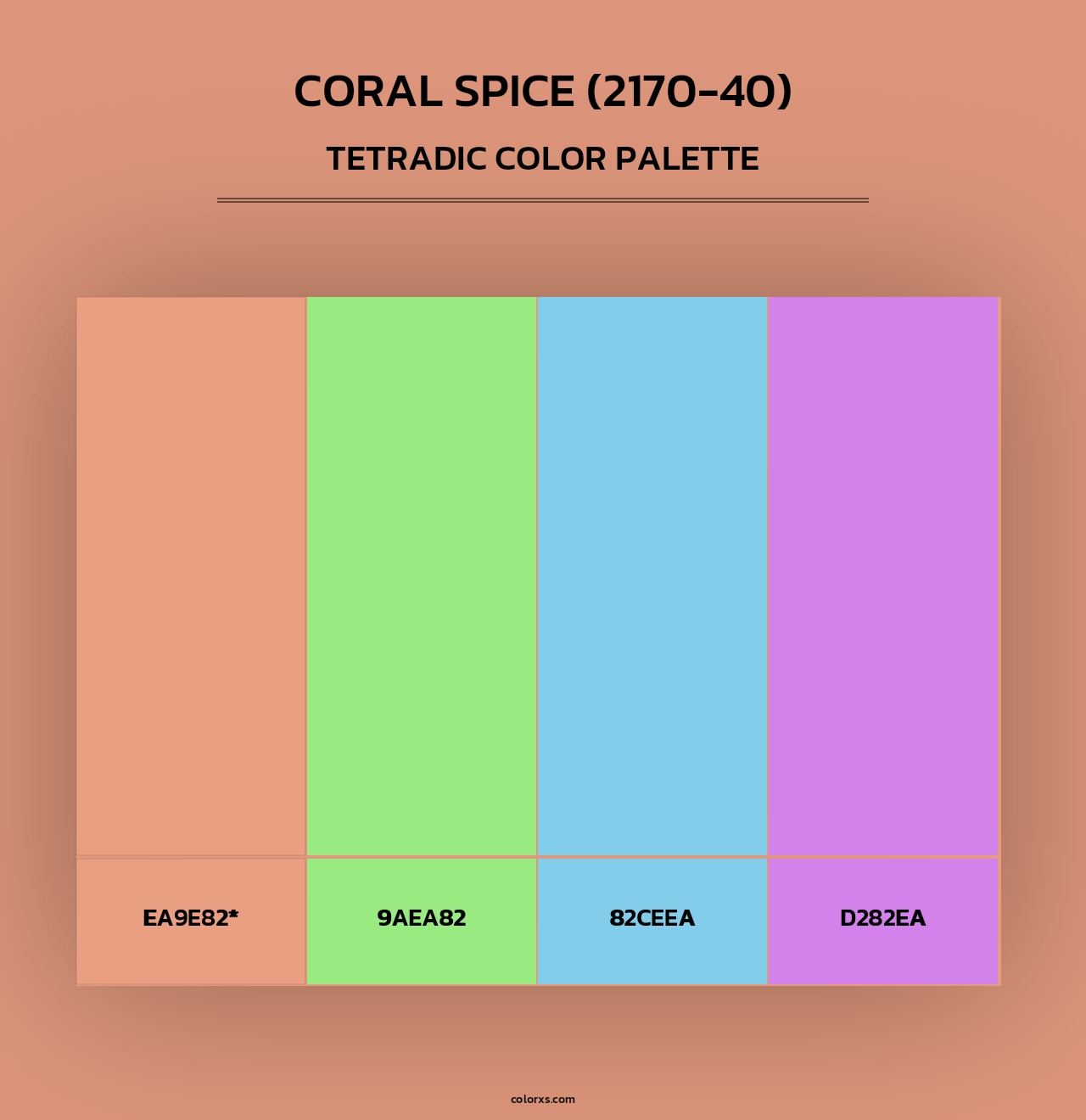 Coral Spice (2170-40) - Tetradic Color Palette
