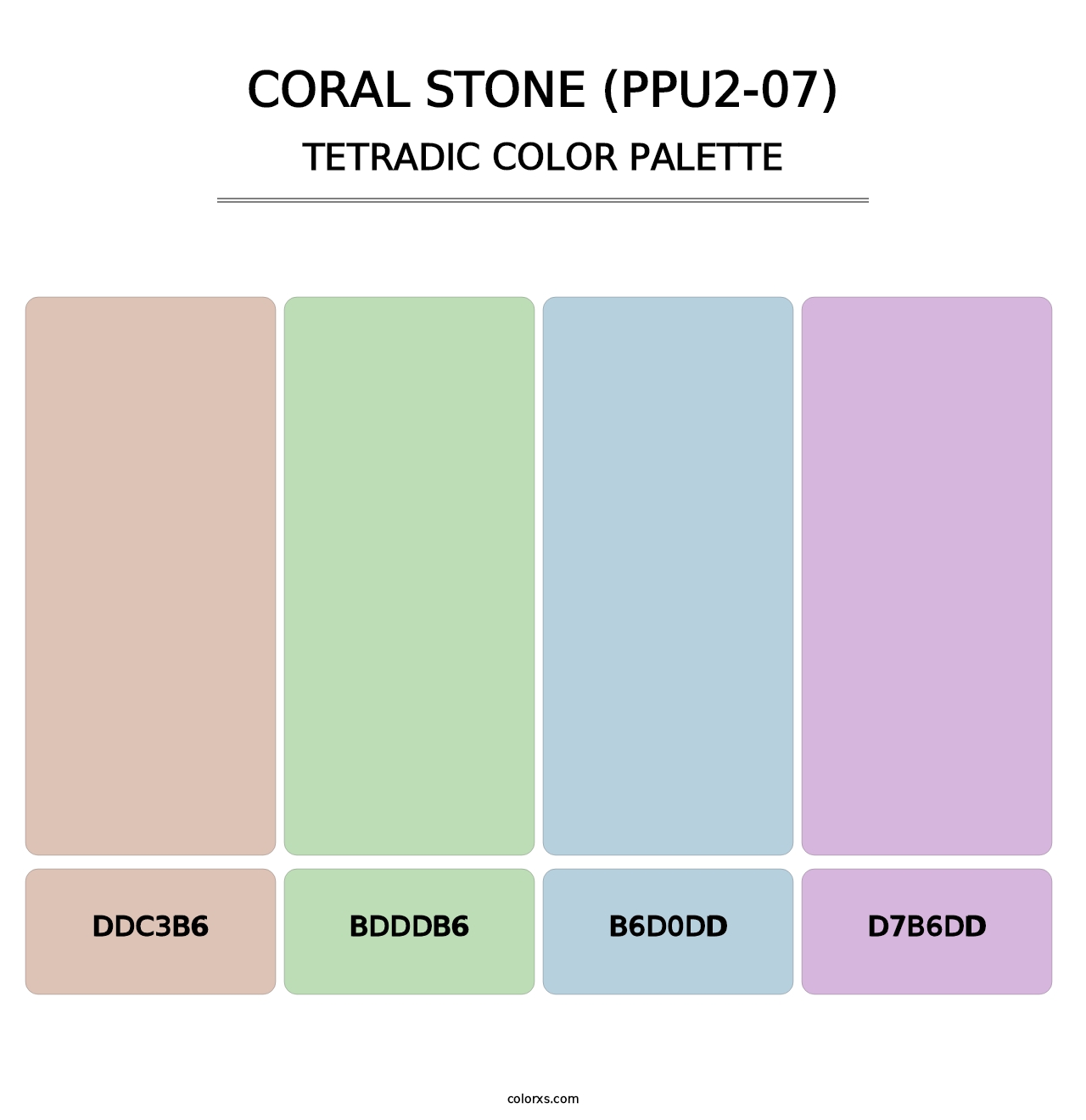Coral Stone (PPU2-07) - Tetradic Color Palette