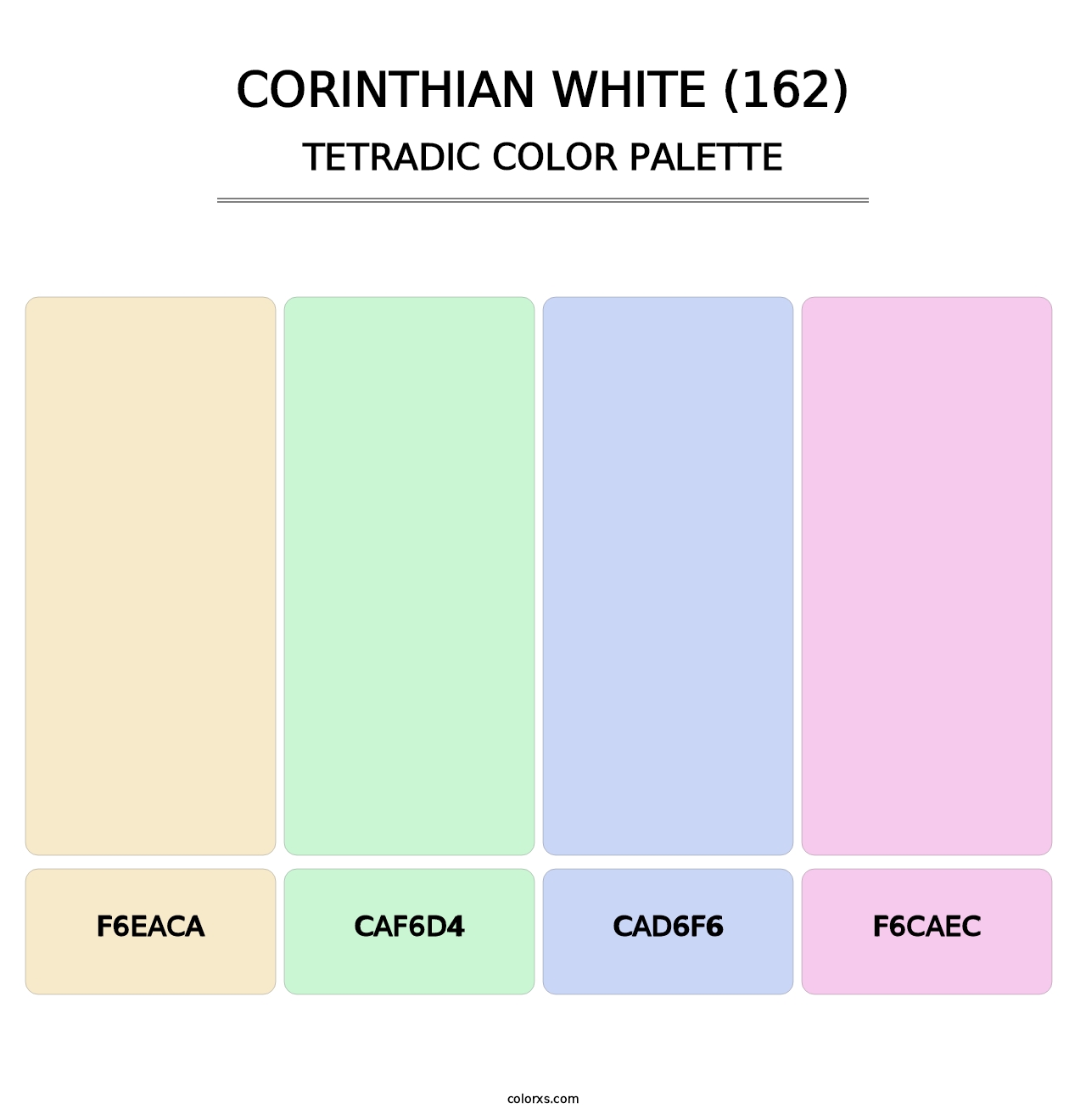 Corinthian White (162) - Tetradic Color Palette