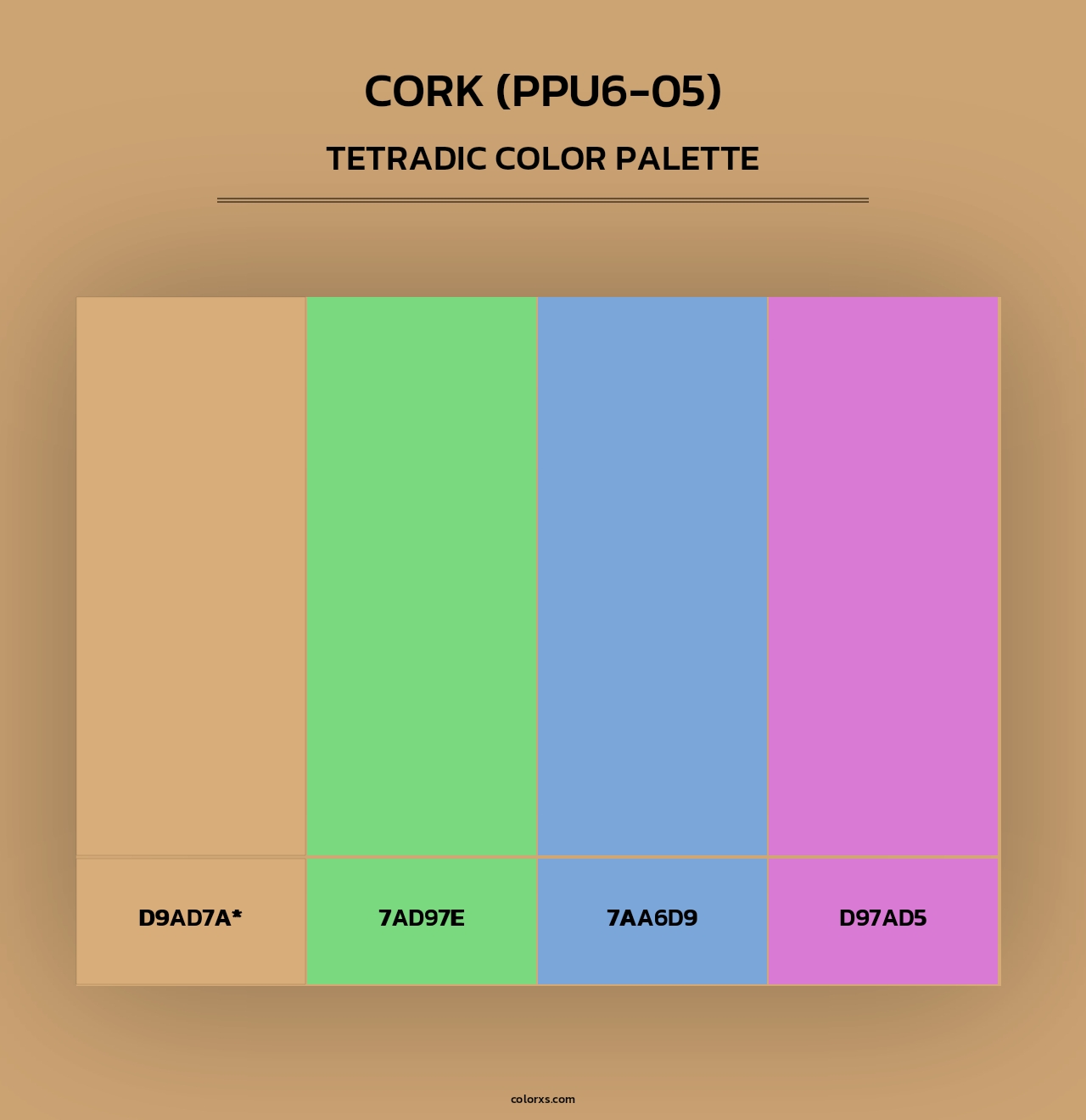 Cork (PPU6-05) - Tetradic Color Palette
