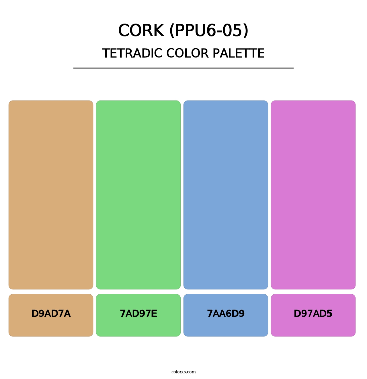 Cork (PPU6-05) - Tetradic Color Palette