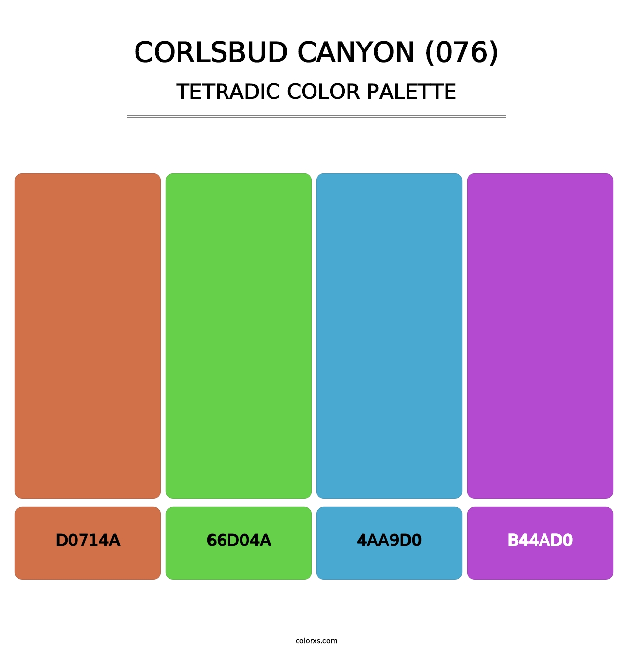Corlsbud Canyon (076) - Tetradic Color Palette