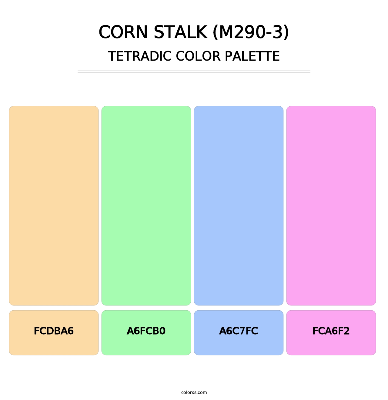 Corn Stalk (M290-3) - Tetradic Color Palette