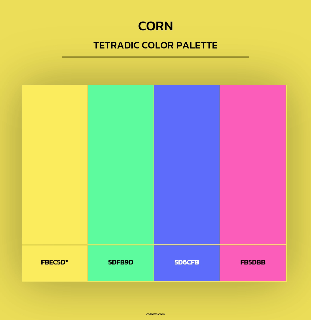 Corn - Tetradic Color Palette