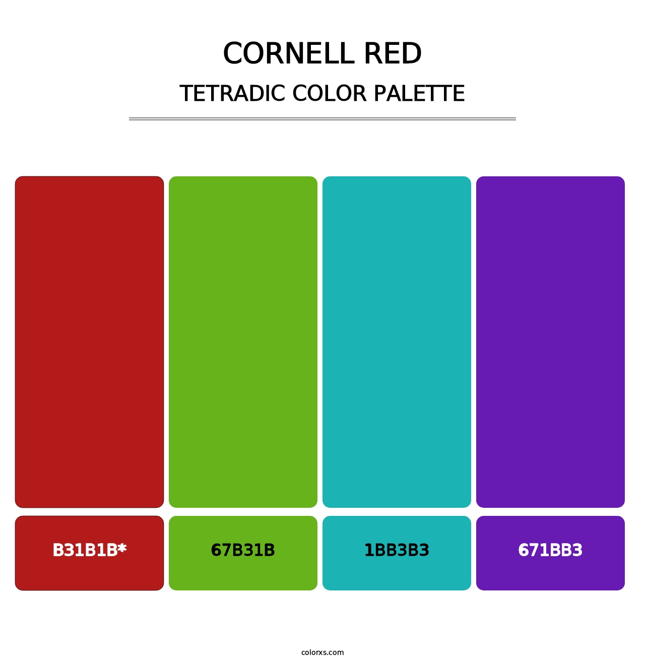 Cornell Red - Tetradic Color Palette