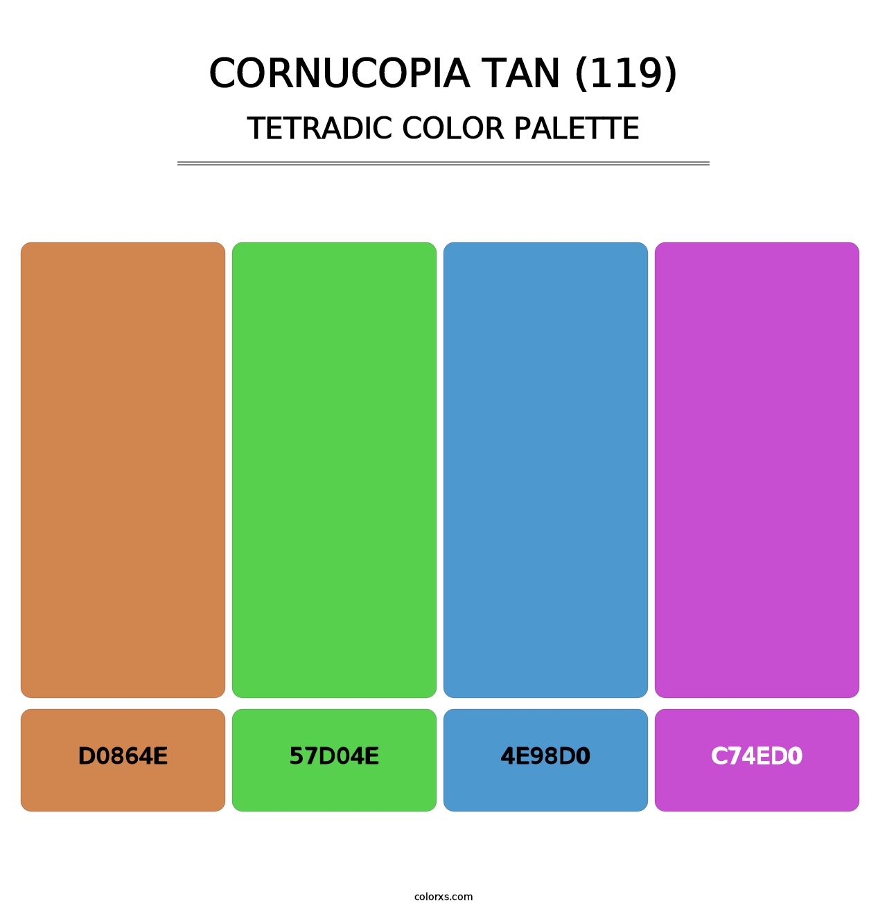 Cornucopia Tan (119) - Tetradic Color Palette