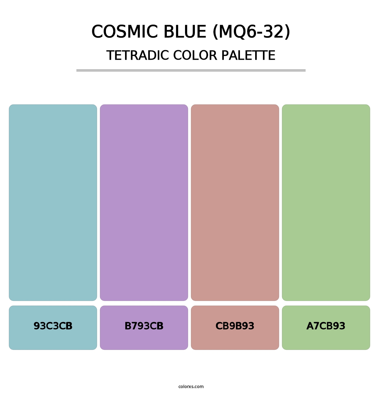 Cosmic Blue (MQ6-32) - Tetradic Color Palette
