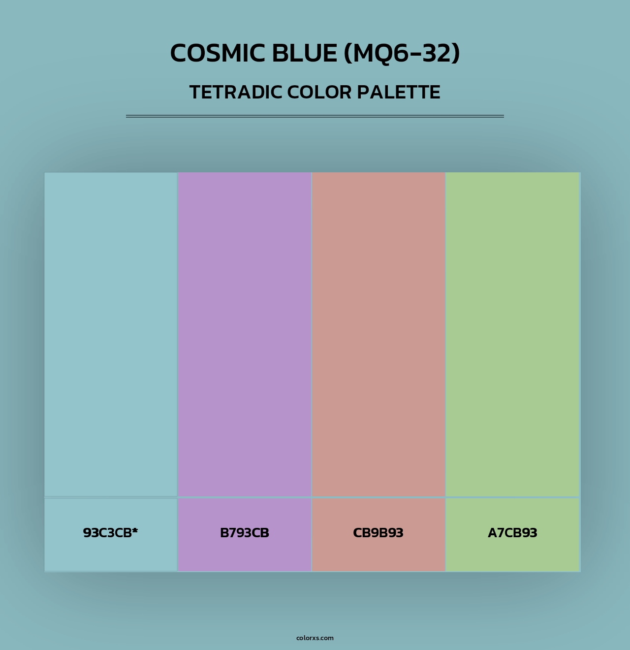Cosmic Blue (MQ6-32) - Tetradic Color Palette