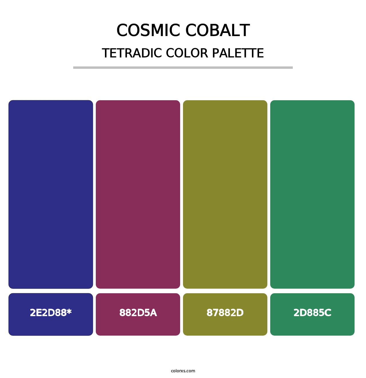 Cosmic Cobalt - Tetradic Color Palette
