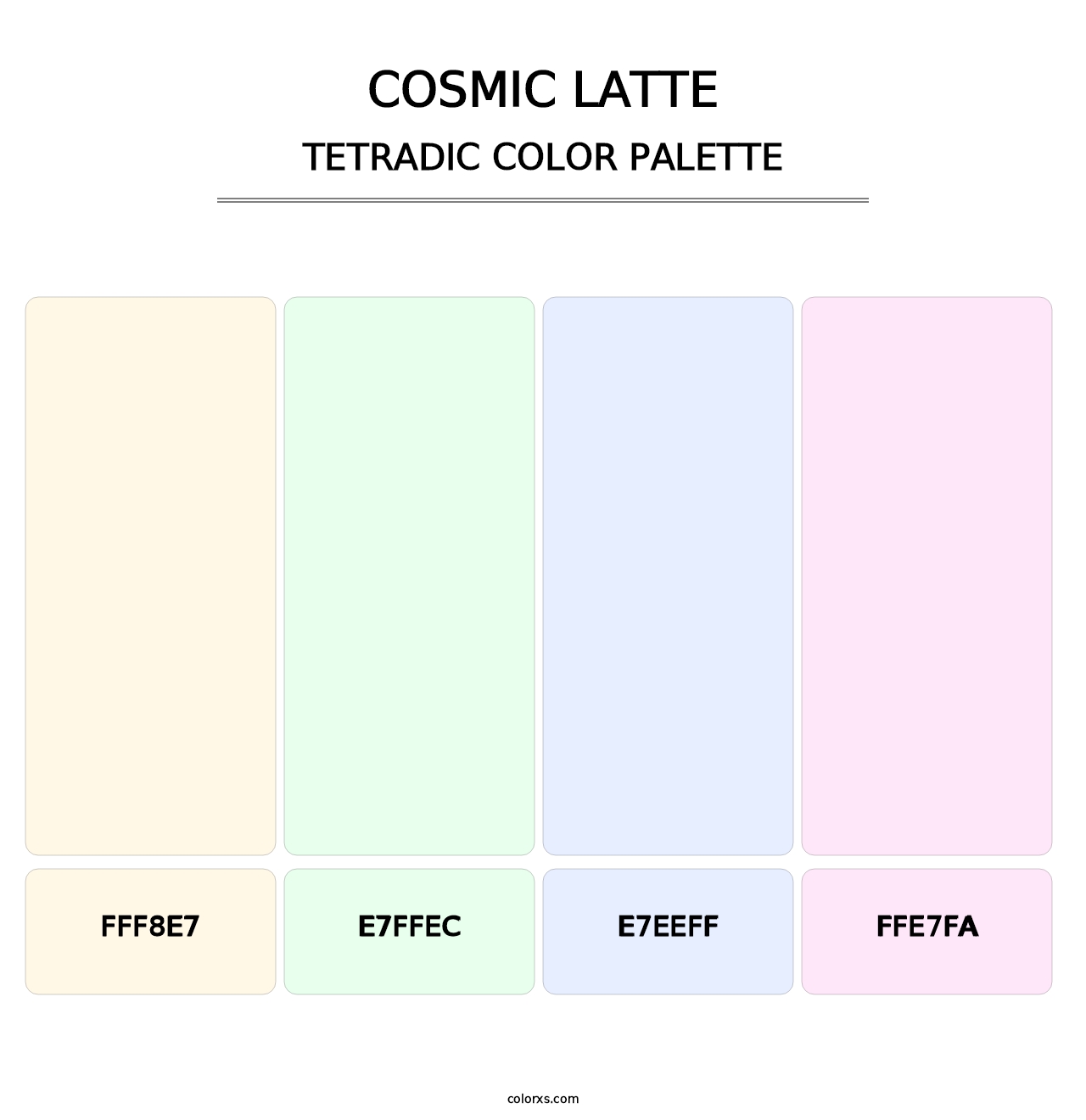 Cosmic Latte - Tetradic Color Palette