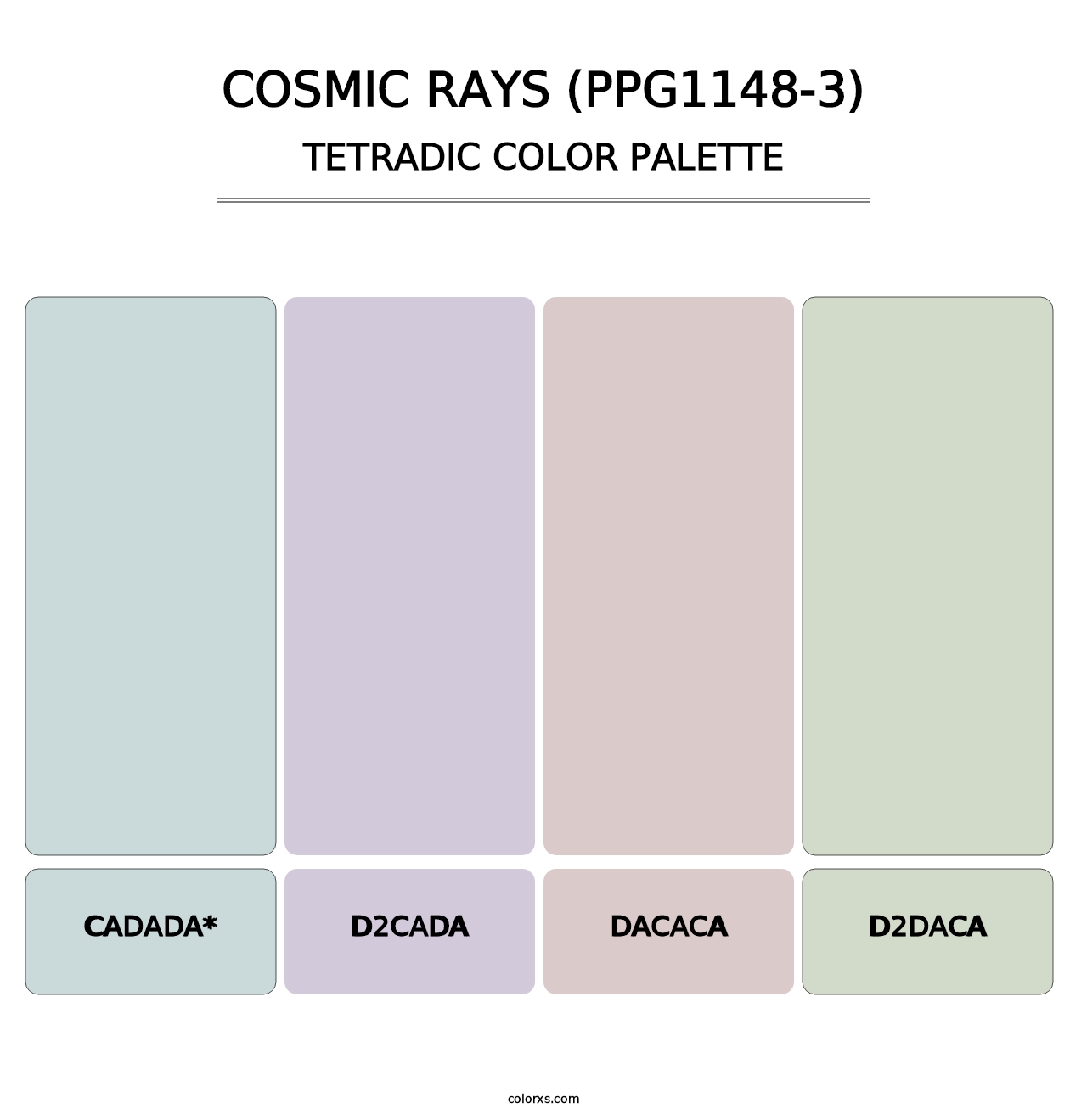 Cosmic Rays (PPG1148-3) - Tetradic Color Palette