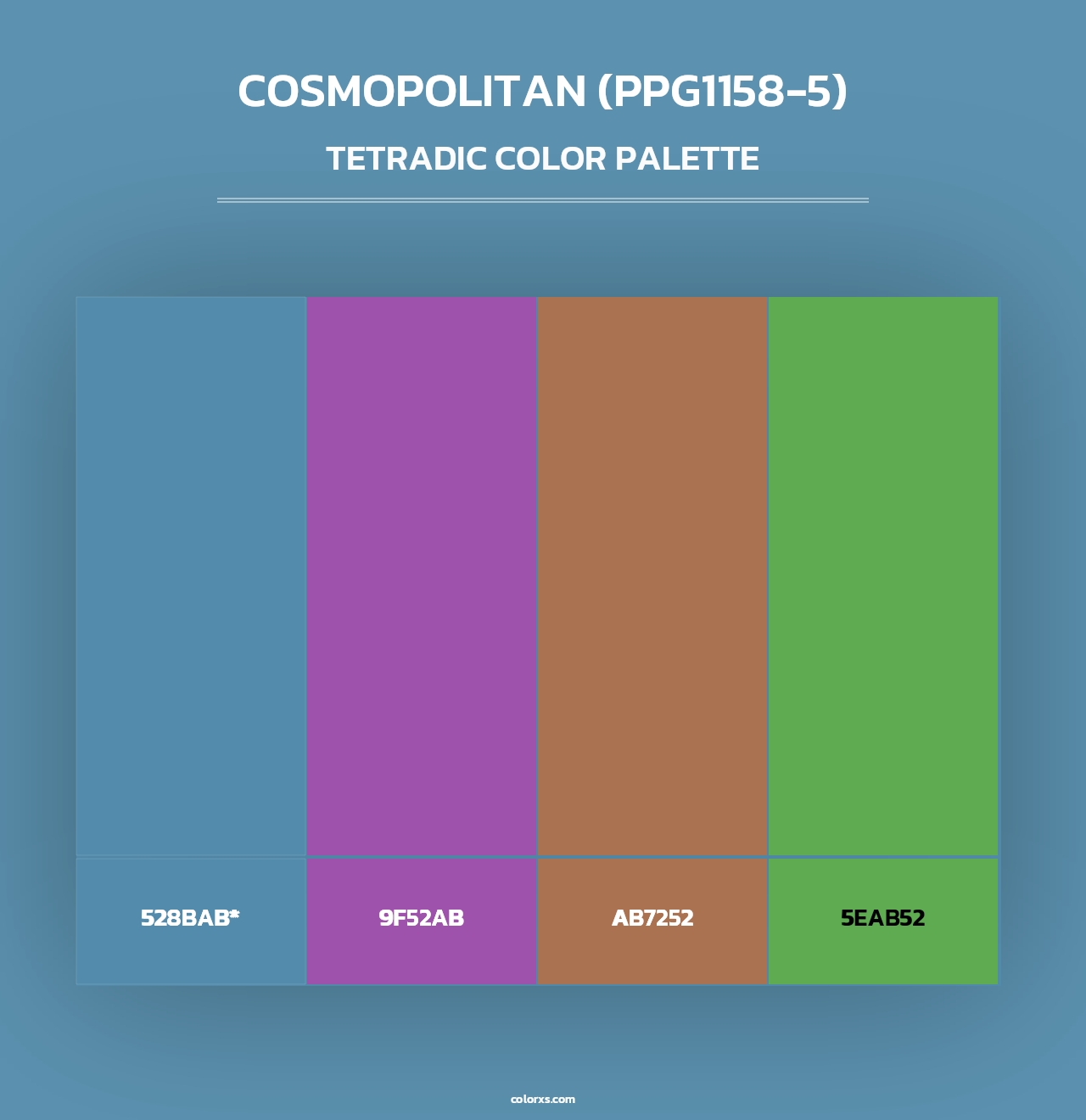 Cosmopolitan (PPG1158-5) - Tetradic Color Palette