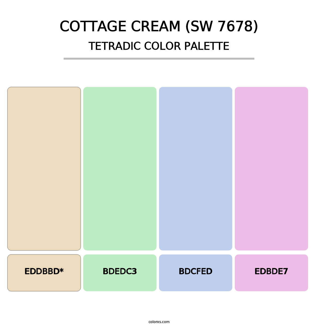 Cottage Cream (SW 7678) - Tetradic Color Palette