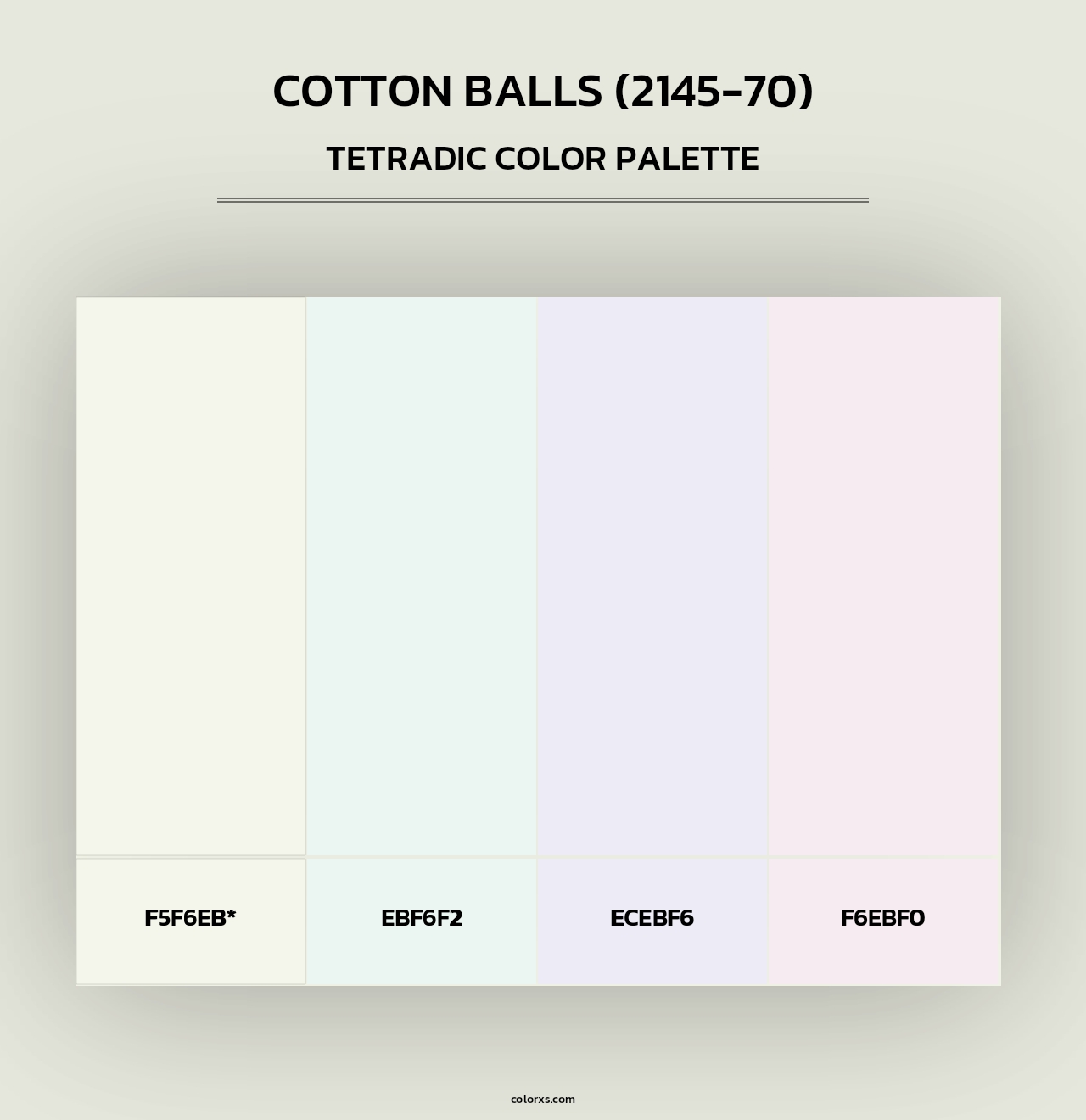 Cotton Balls (2145-70) - Tetradic Color Palette