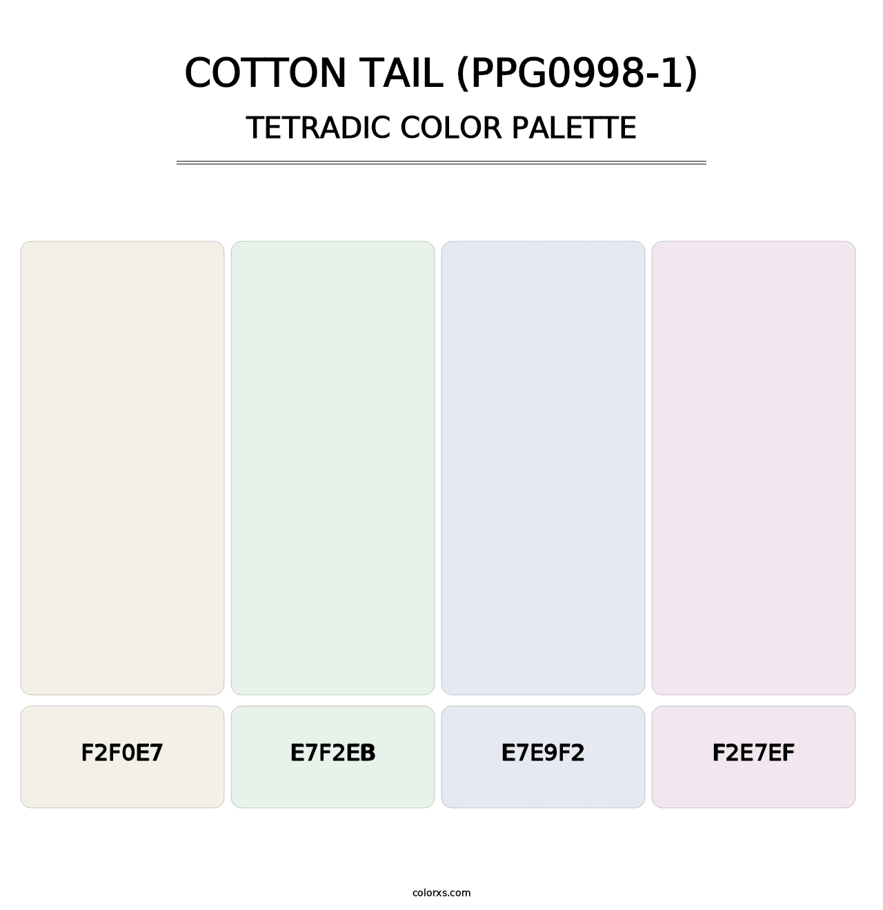 Cotton Tail (PPG0998-1) - Tetradic Color Palette