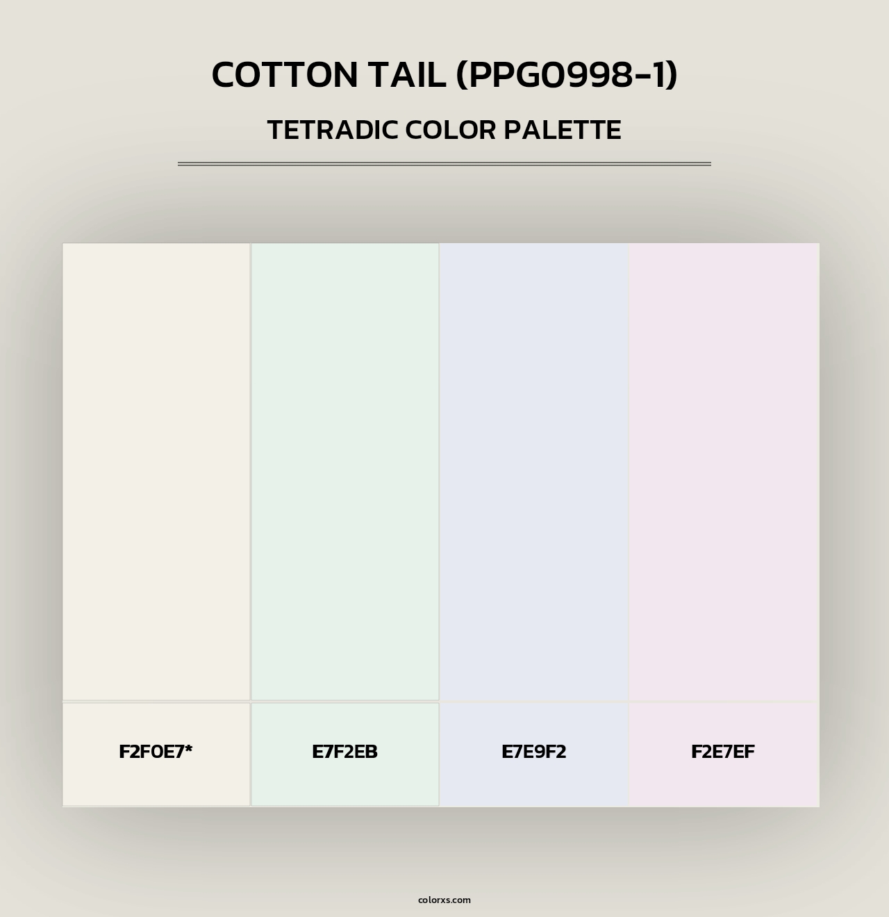 Cotton Tail (PPG0998-1) - Tetradic Color Palette