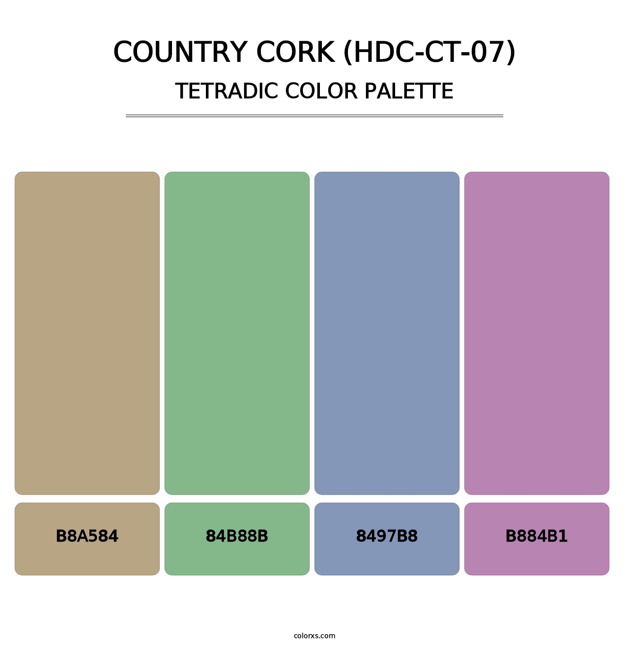 Country Cork (HDC-CT-07) - Tetradic Color Palette