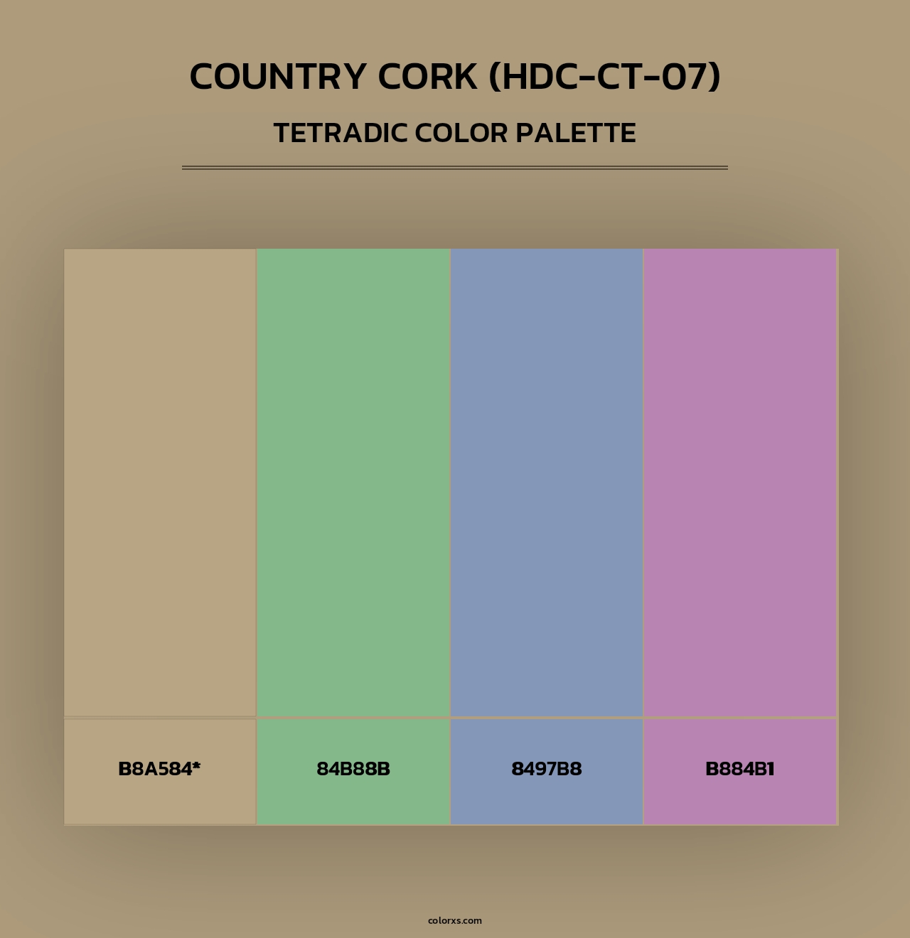 Country Cork (HDC-CT-07) - Tetradic Color Palette