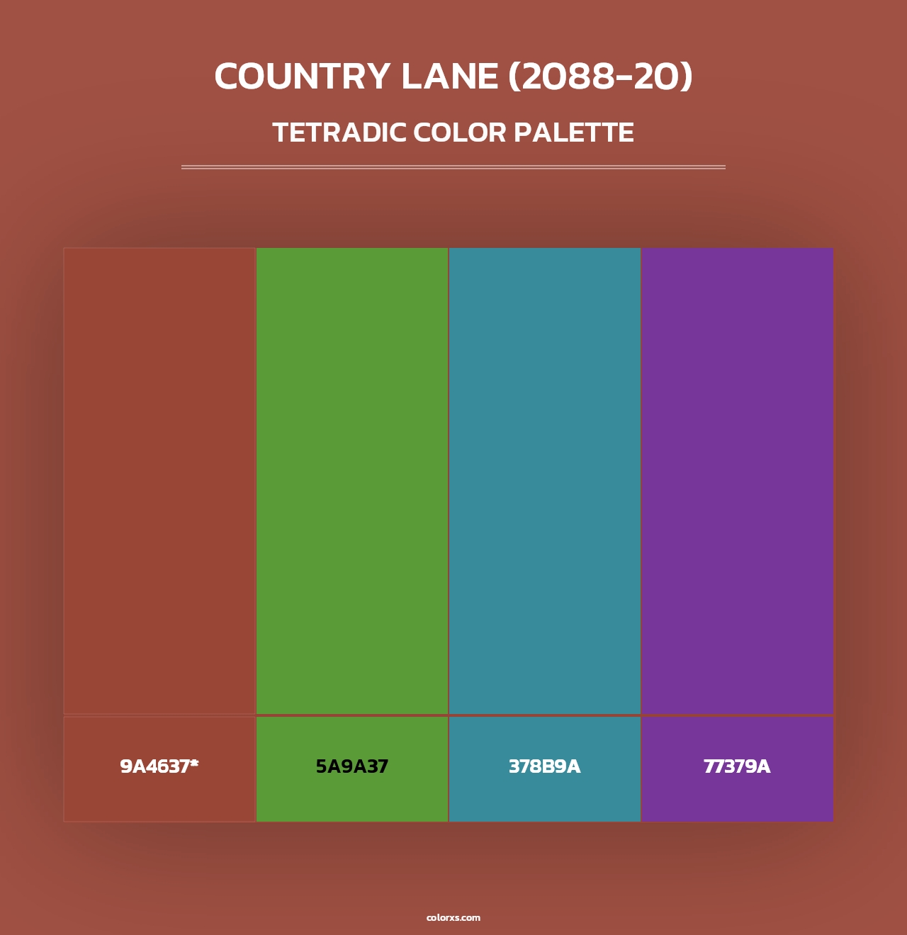 Country Lane (2088-20) - Tetradic Color Palette