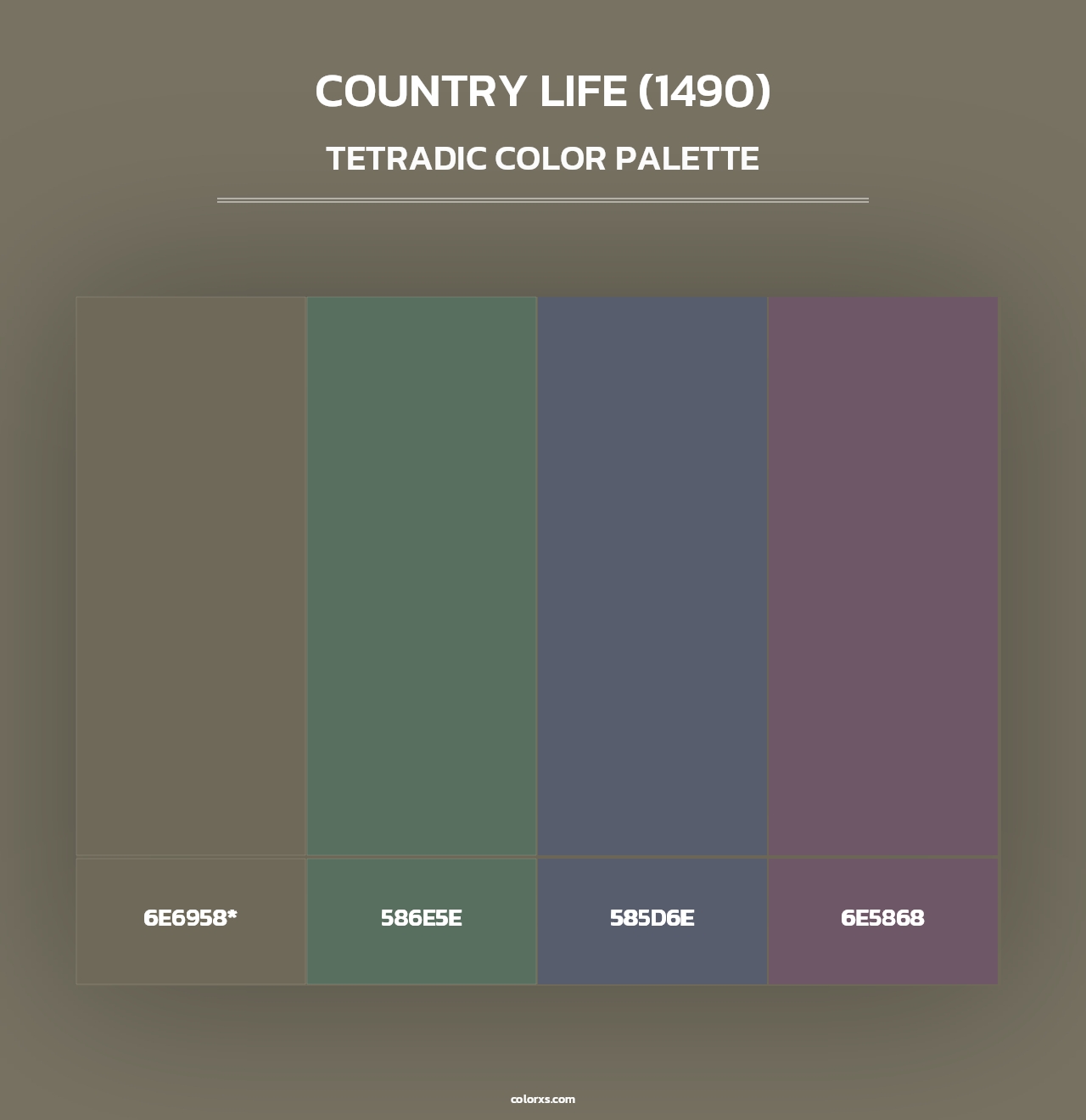 Country Life (1490) - Tetradic Color Palette