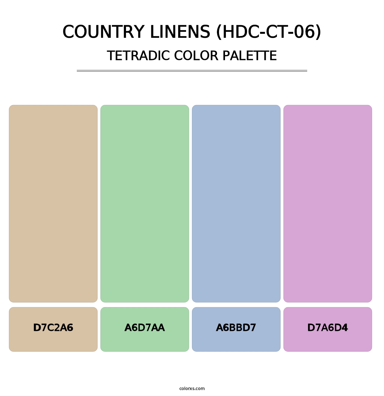 Country Linens (HDC-CT-06) - Tetradic Color Palette