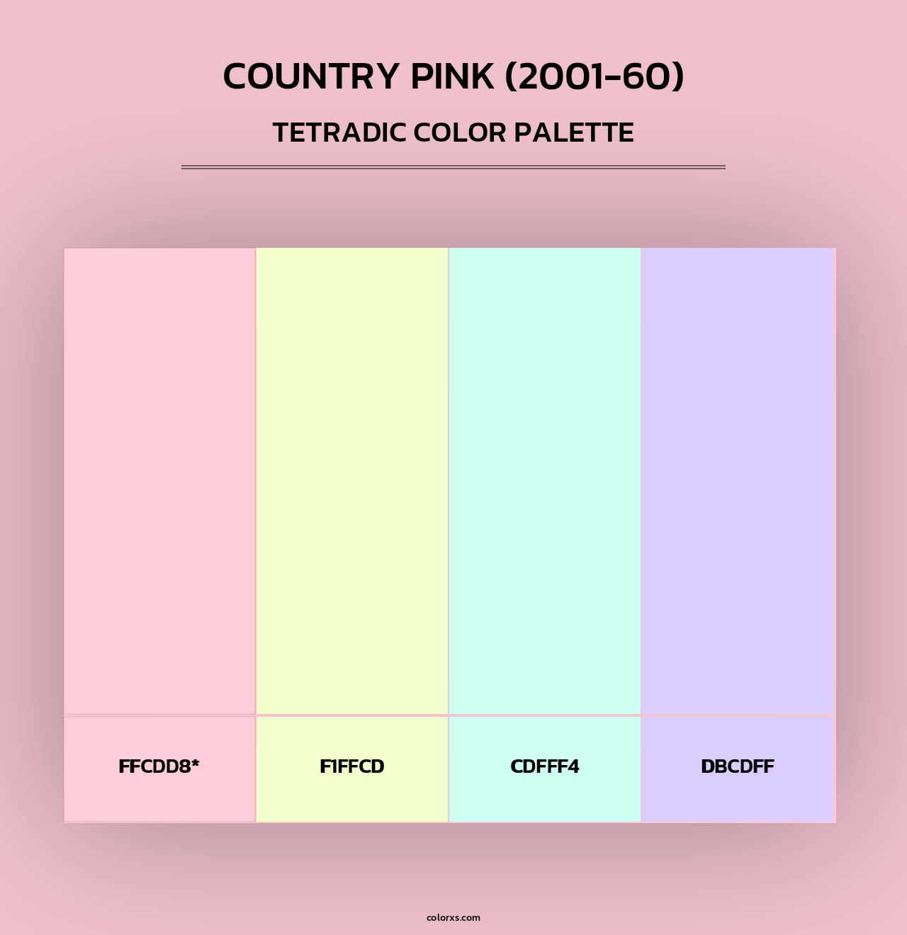 Country Pink (2001-60) - Tetradic Color Palette