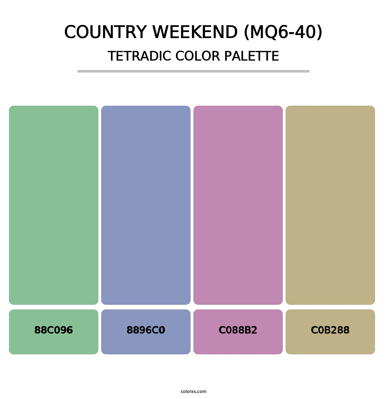 Country Weekend (MQ6-40) - Tetradic Color Palette
