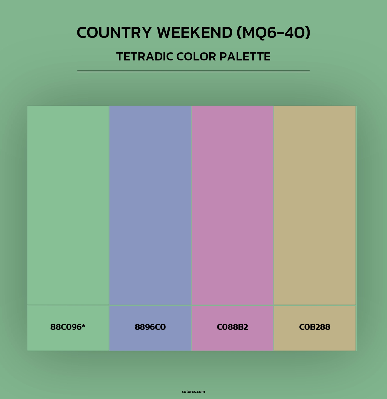 Country Weekend (MQ6-40) - Tetradic Color Palette