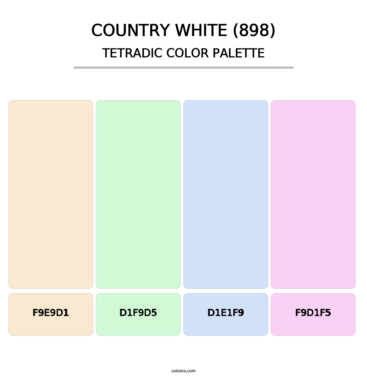 Country White (898) - Tetradic Color Palette