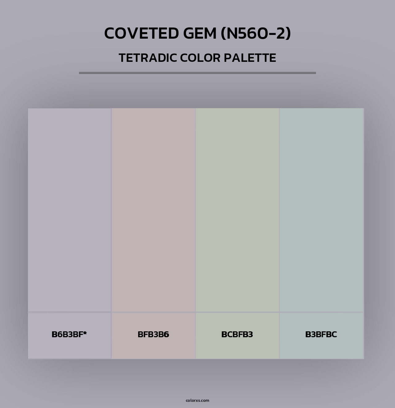 Coveted Gem (N560-2) - Tetradic Color Palette