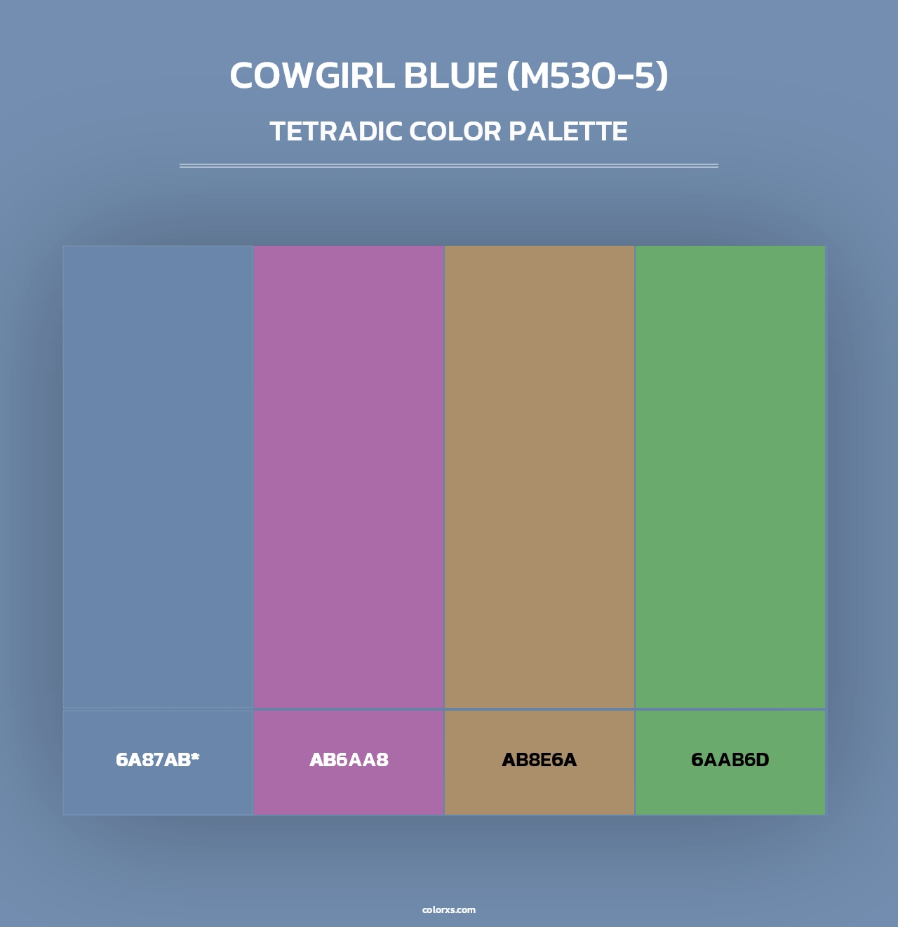 Cowgirl Blue (M530-5) - Tetradic Color Palette