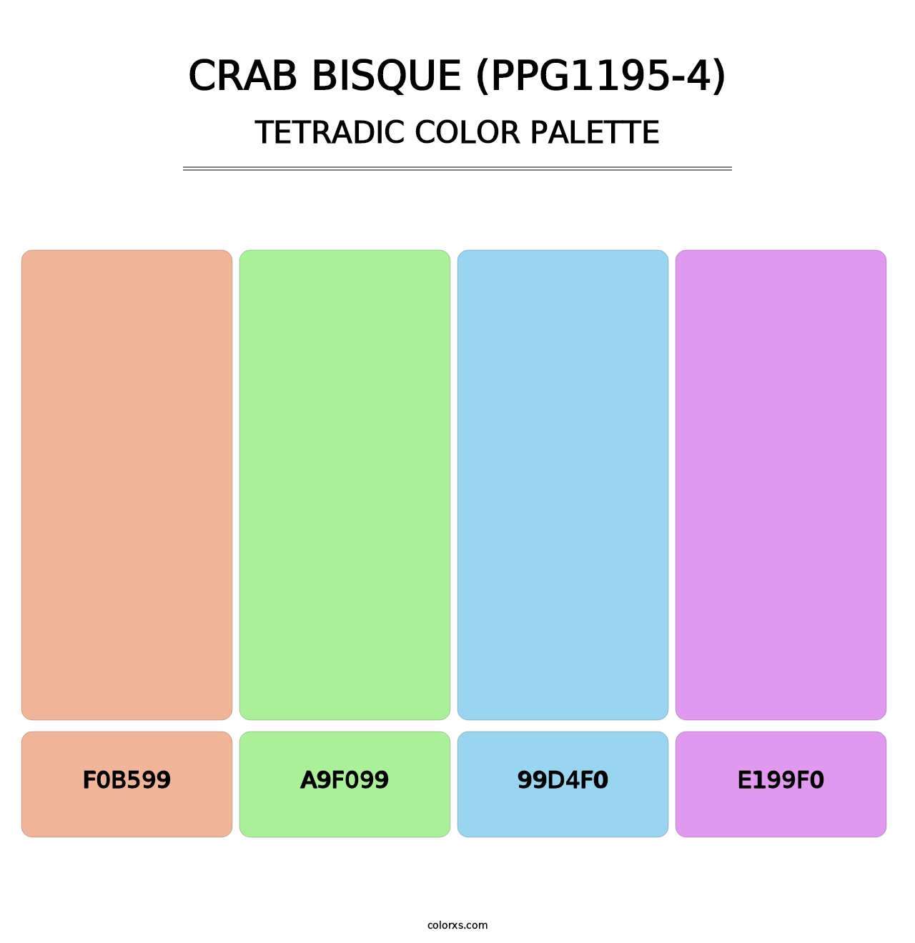 Crab Bisque (PPG1195-4) - Tetradic Color Palette