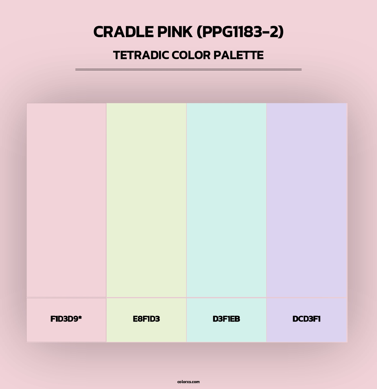 Cradle Pink (PPG1183-2) - Tetradic Color Palette