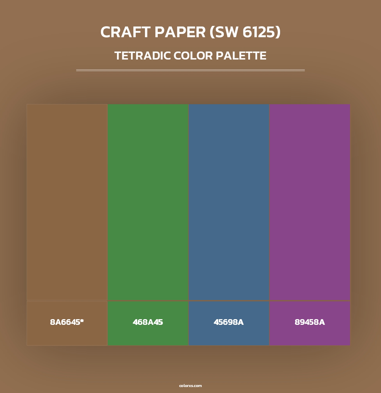 Craft Paper (SW 6125) - Tetradic Color Palette