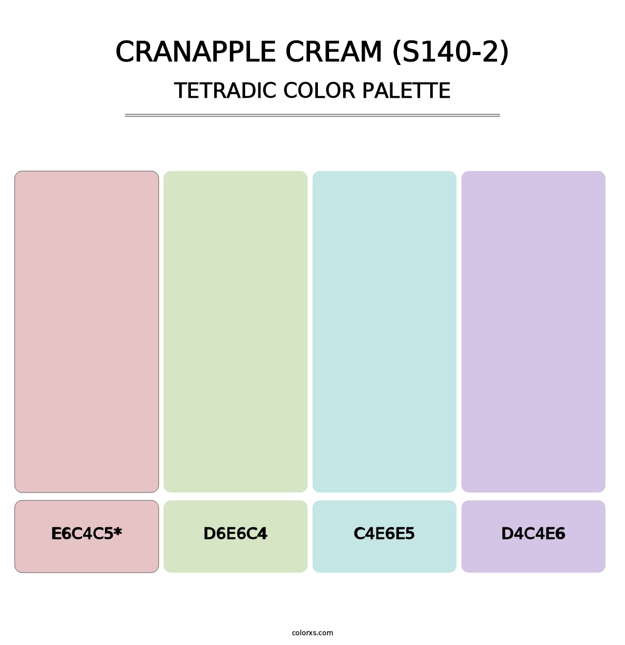 Cranapple Cream (S140-2) - Tetradic Color Palette