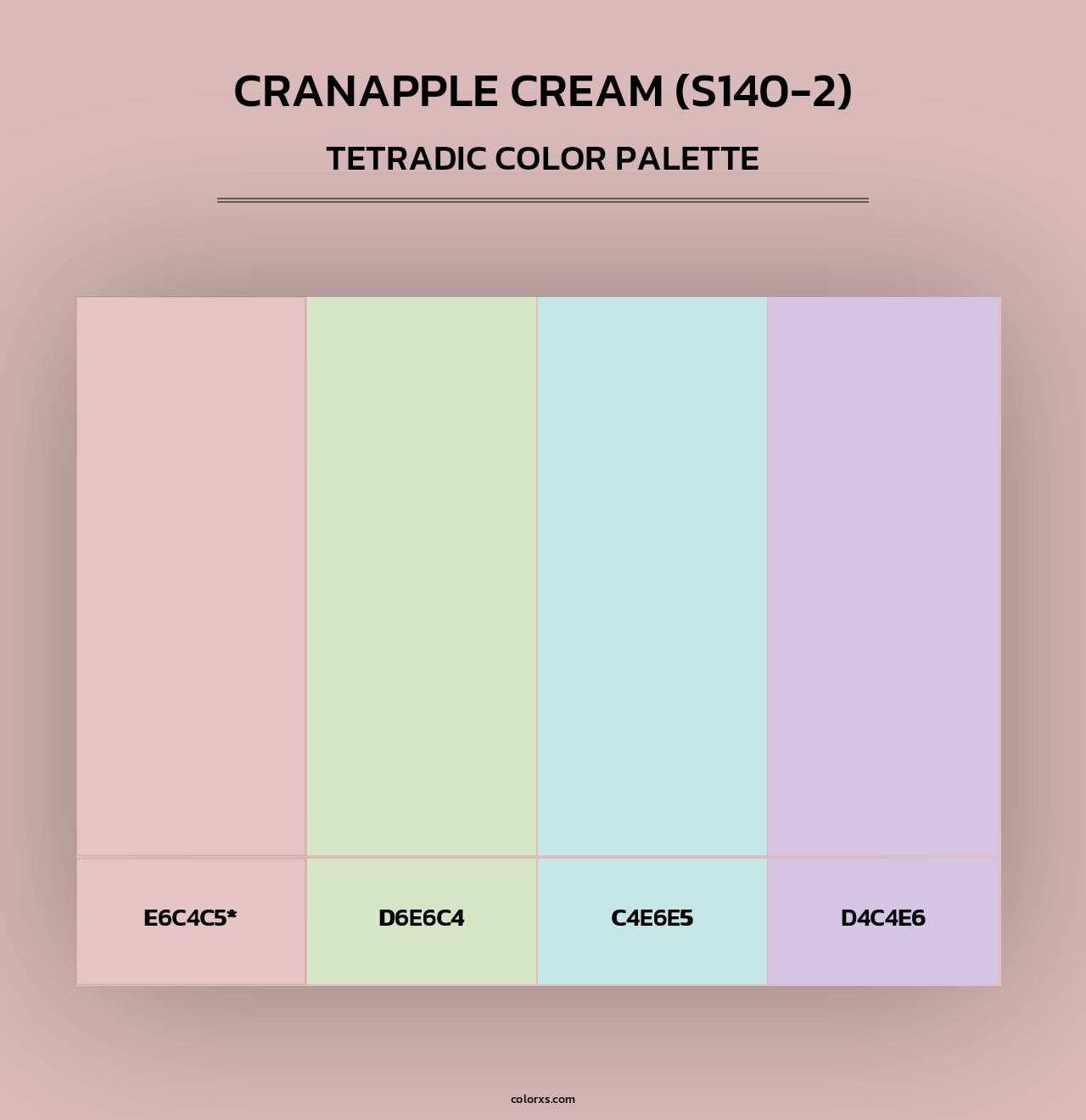 Cranapple Cream (S140-2) - Tetradic Color Palette
