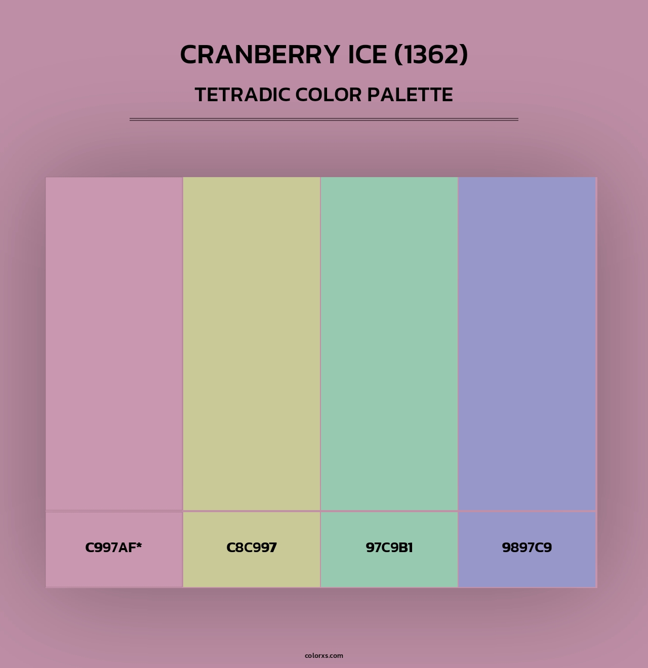 Cranberry Ice (1362) - Tetradic Color Palette