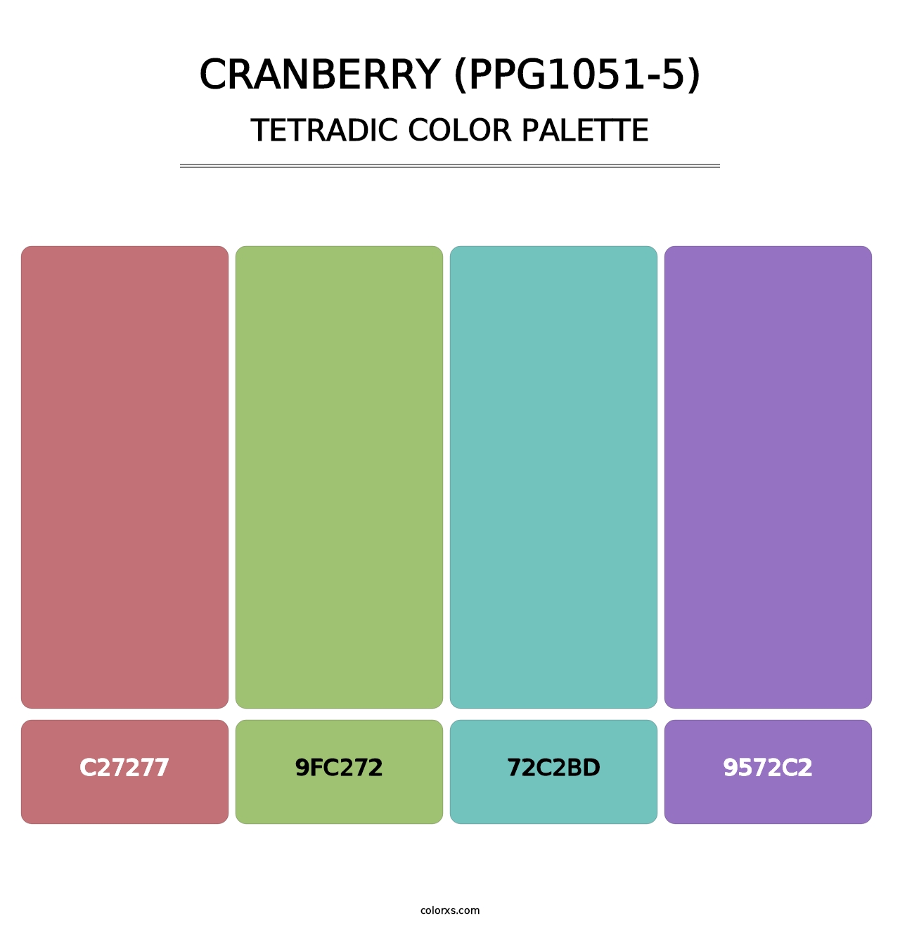 Cranberry (PPG1051-5) - Tetradic Color Palette