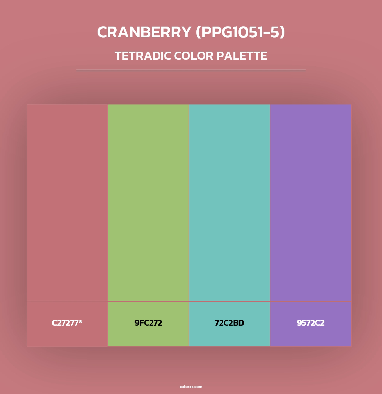 Cranberry (PPG1051-5) - Tetradic Color Palette