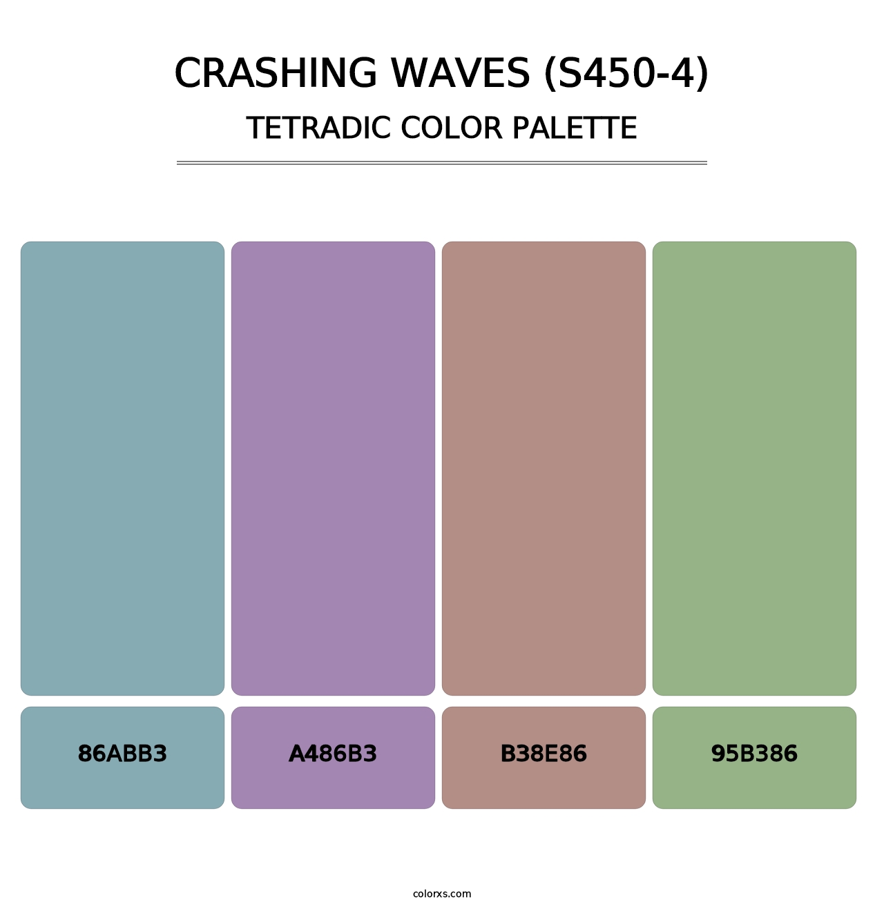 Crashing Waves (S450-4) - Tetradic Color Palette