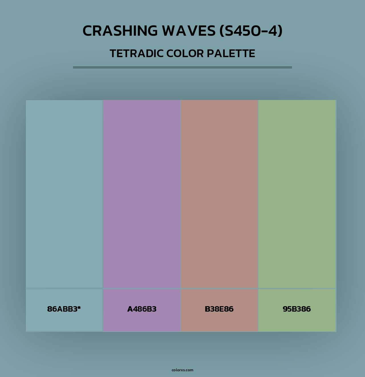 Crashing Waves (S450-4) - Tetradic Color Palette