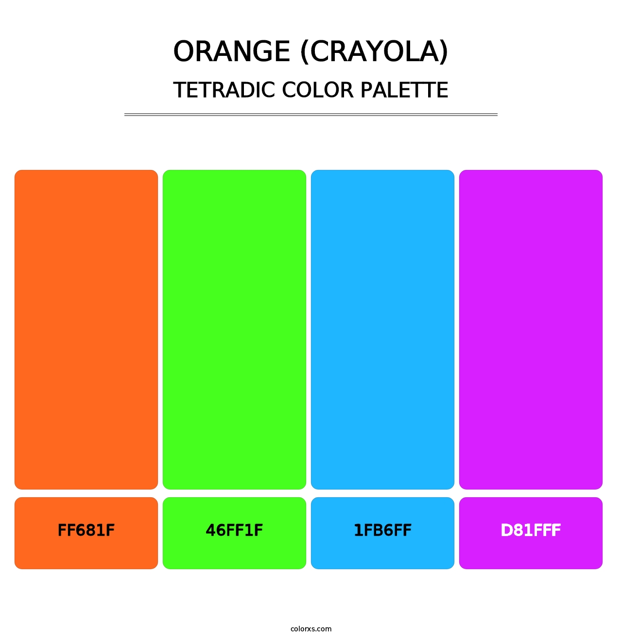 Orange (Crayola) - Tetradic Color Palette