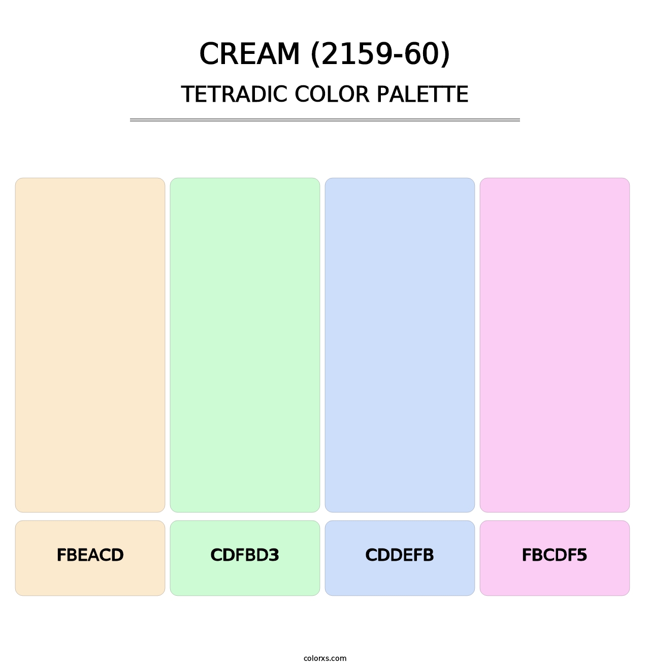 Cream (2159-60) - Tetradic Color Palette